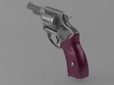Revolver Police 8mm 3D model