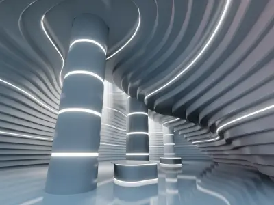 Sci-fi Interiors Set model 3D model
