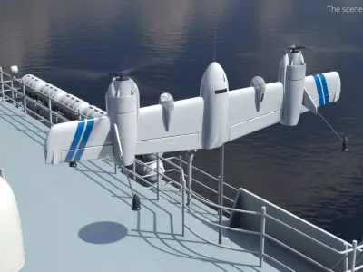  Sikorsky Rotor Blown Wing UAS Drone White 