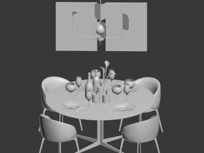 Dinning Set 07 3D model