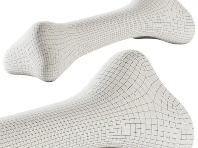 Qeeboo BONOS Polyethylene bench 3D model