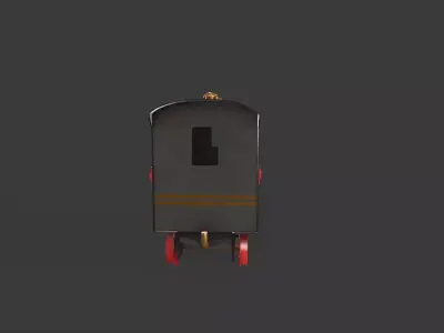 Toy Train Coach Low-poly 3D model