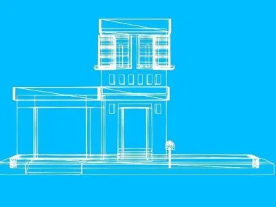 Low Poly Green House Low-poly 3D model