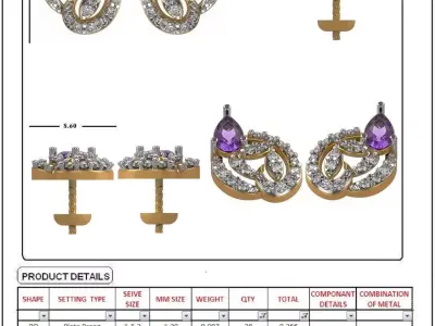 Earrings  3D print model buy