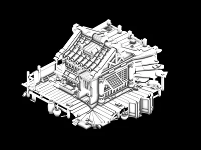 Game Gang Building - Junior College 3D model