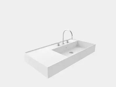 Washbasin with faucet 3D model