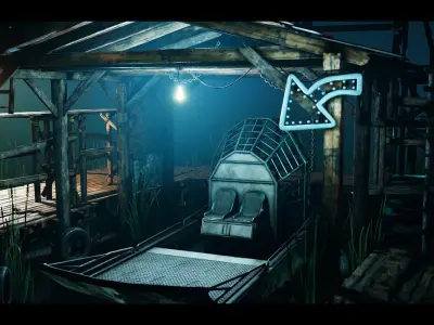 Wetland Sanctuary Environment Low-poly 3D model