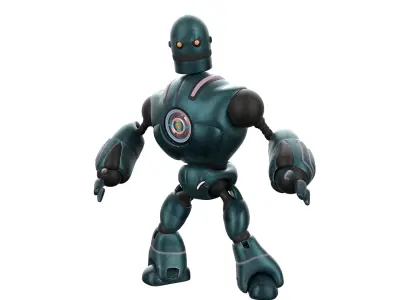 Robotic Character MAXIMUS WITH RIG Low-poly 3D model