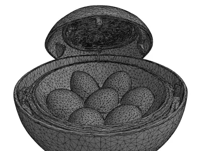 Modern Electric Egg Cooker Appliance Low-poly 3D model