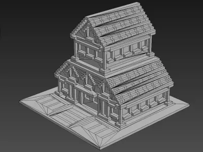 House Voxel - 34 Low-poly 3D model