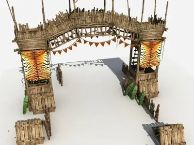 Gate Guard Tower 3D model