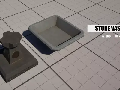 Stone Vase V1 Low-poly 3D model