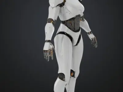 Sci-Fi robotArtificial intelligence Low-poly 3D model
