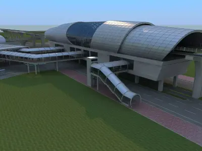 Light Rail Station 1 3D model
