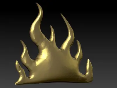 Fire Flame Charm Flamming Necklace Pendant Jewelry 3D print model