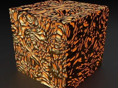 Stylised Sun Procedural Texture 3D model