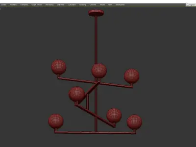 GAMBIT CHANDELIER Low-poly 3D model