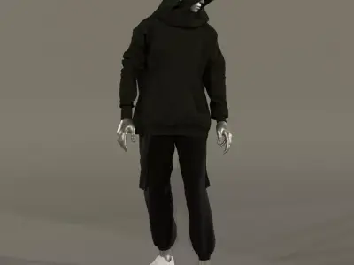 Outfit for a guy street wear 3D model