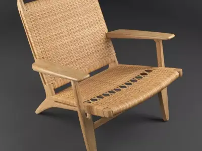 H J Wegner armchair  CH-27 3D model