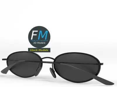 Sunglasses oval 3D model