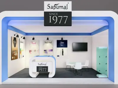 Exhibition mockup 3D model