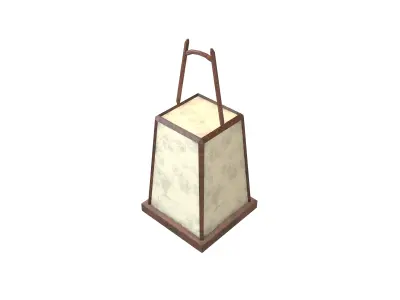 Japanese Lantern v2 003 Low-poly 3D model