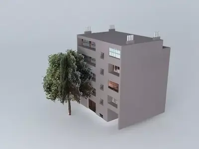 Residential building 1950ies 3D model