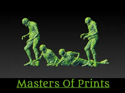 infected zombies vol 2 4 models 3D print model 3D print model