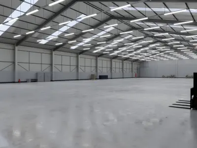 Industrial Warehouse Interior 3 Low-poly 3D model