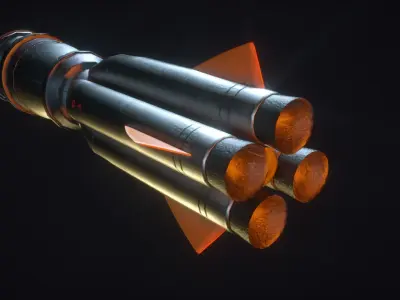 USSR rocket Low-poly 3D model