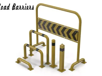 Road Barriers 3D model