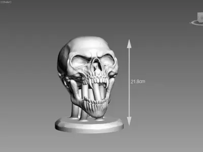 Scream skull Headphone Stand Cyborg Headset Stand 3D print model