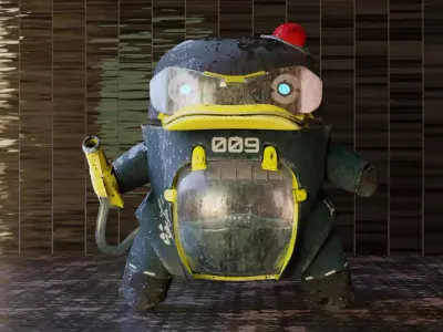 Robo Agent P Low-poly 3D model