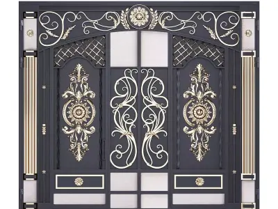 Metal gate 03 3D model