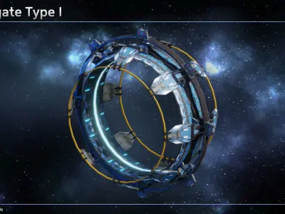 Spaceship Jumpgate Collection 3D Model Pack