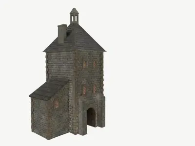 Medieval watchtower Low-poly 3D model shop