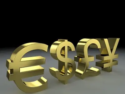 Currency Symbols 3D model