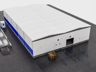  Small Warehouse Complex 3D model