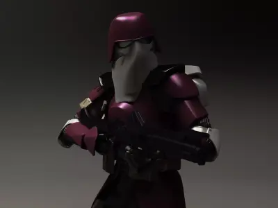 star wars 3d printable clone Galactic Marine Pose 2 3D print model