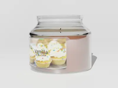 Vanilla Candle Low-poly 3D model
