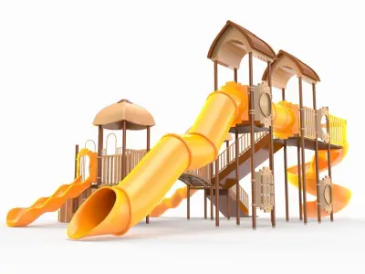Playground for Children Low-poly 3D model