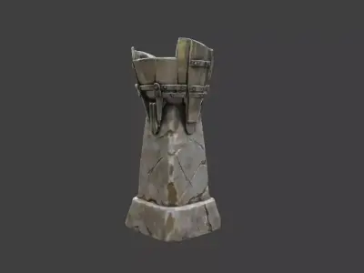 Stone Brazier Low-poly 3D model