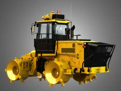 816K Landfill Compactor Without the front parts 3D model