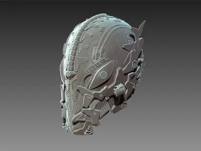 Sci-Fi Head 3D model