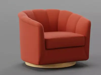 Modern Swivel Accent Chair 3D model