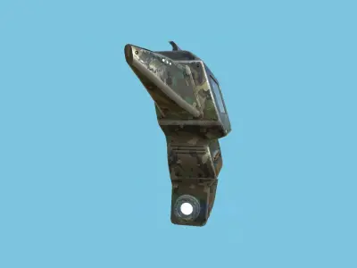 SciFi Backpack 07 Military Camo - Character Fashion Design Low-poly 3D model