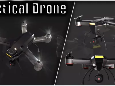 Tactical Drone Low-poly 3D model