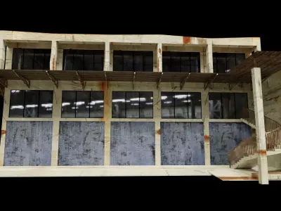 empty building Low-poly 3D model