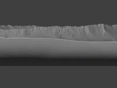 Moon Recent Impact Crater 3D print model 3D print model