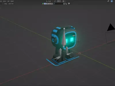 Emo Ai Low Poly  Desktop Pet 3D model 3D model